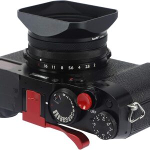 Haoge LH-X200B Pare-soleil carré en métal avec anneau adaptateur 49 mm Capuchon métallique pour Fujifilm X100VI x-100vi x100v x100f x100t x100s Accessoires pour appareil photo Fuji Noir