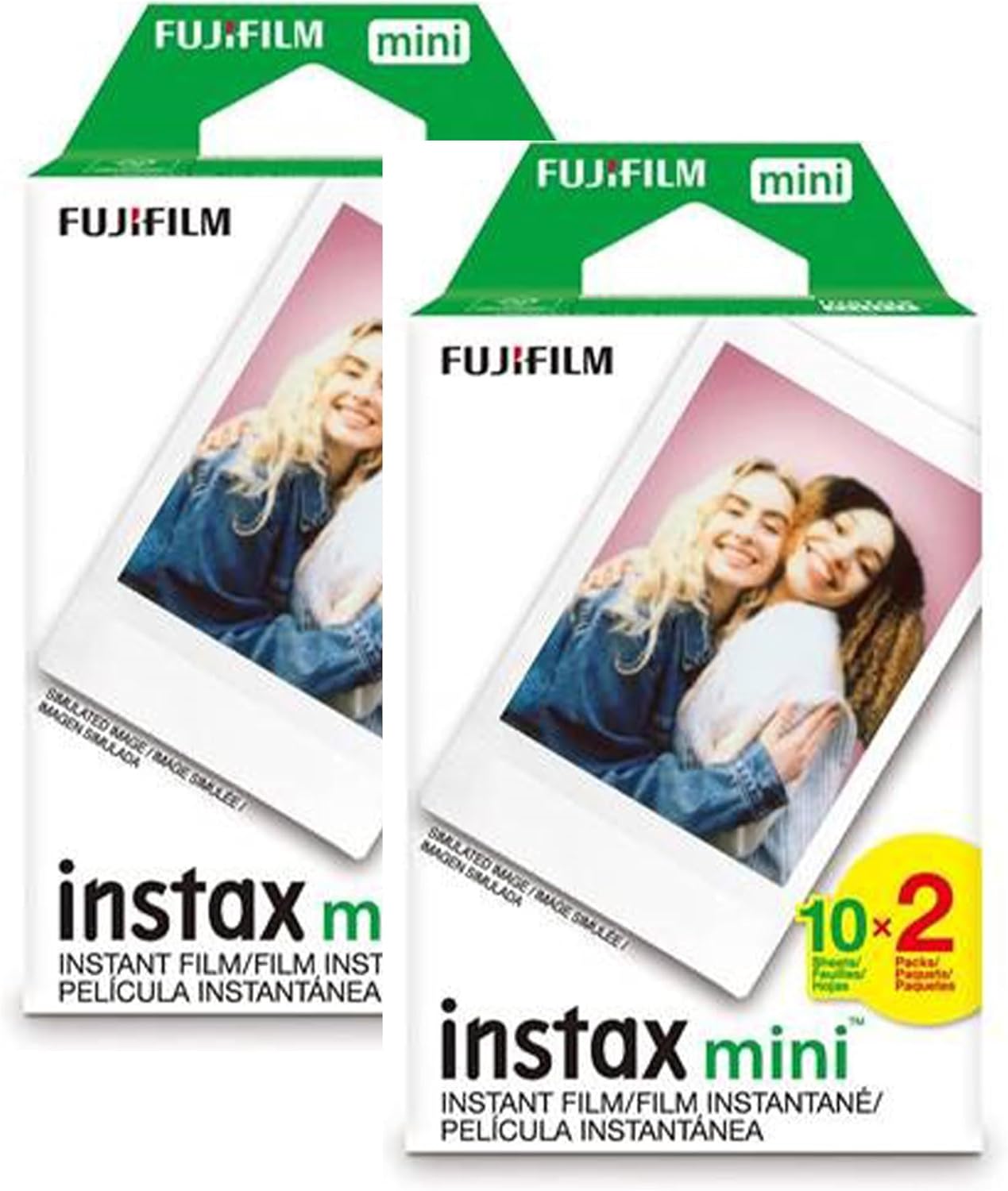 Fujifilm Instax Mini Film instantané, 2 x 10 photos X 2Pack (Total 40 photos) Ensemble de valeur