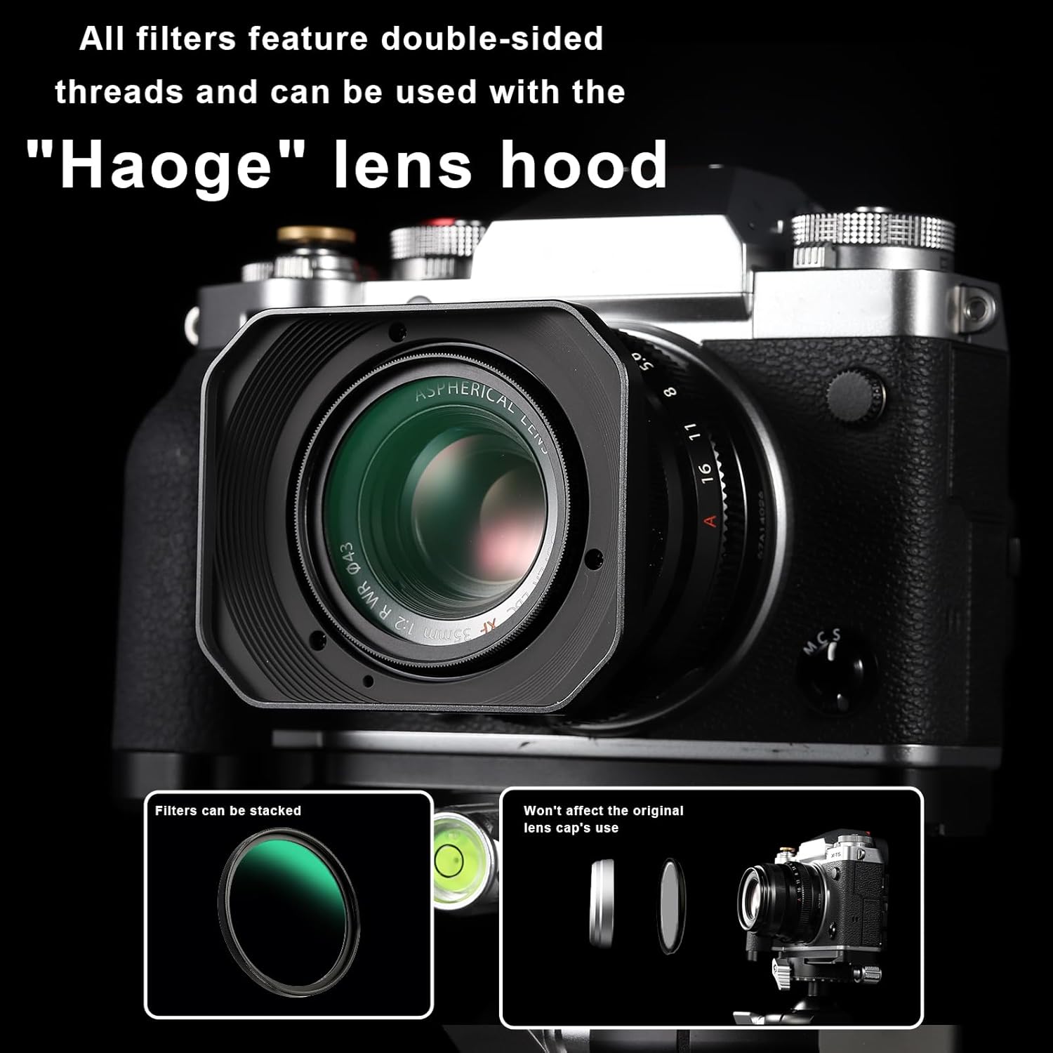 Haoge Filtre d'objectif ultraviolet multicouche ultra fin MC 49 mm pour appareil photo numérique Leica Q3 43 Q2 Sony 50 40 mm 2,5 G Fuji gfx100rf x100vi x100v – Image 6