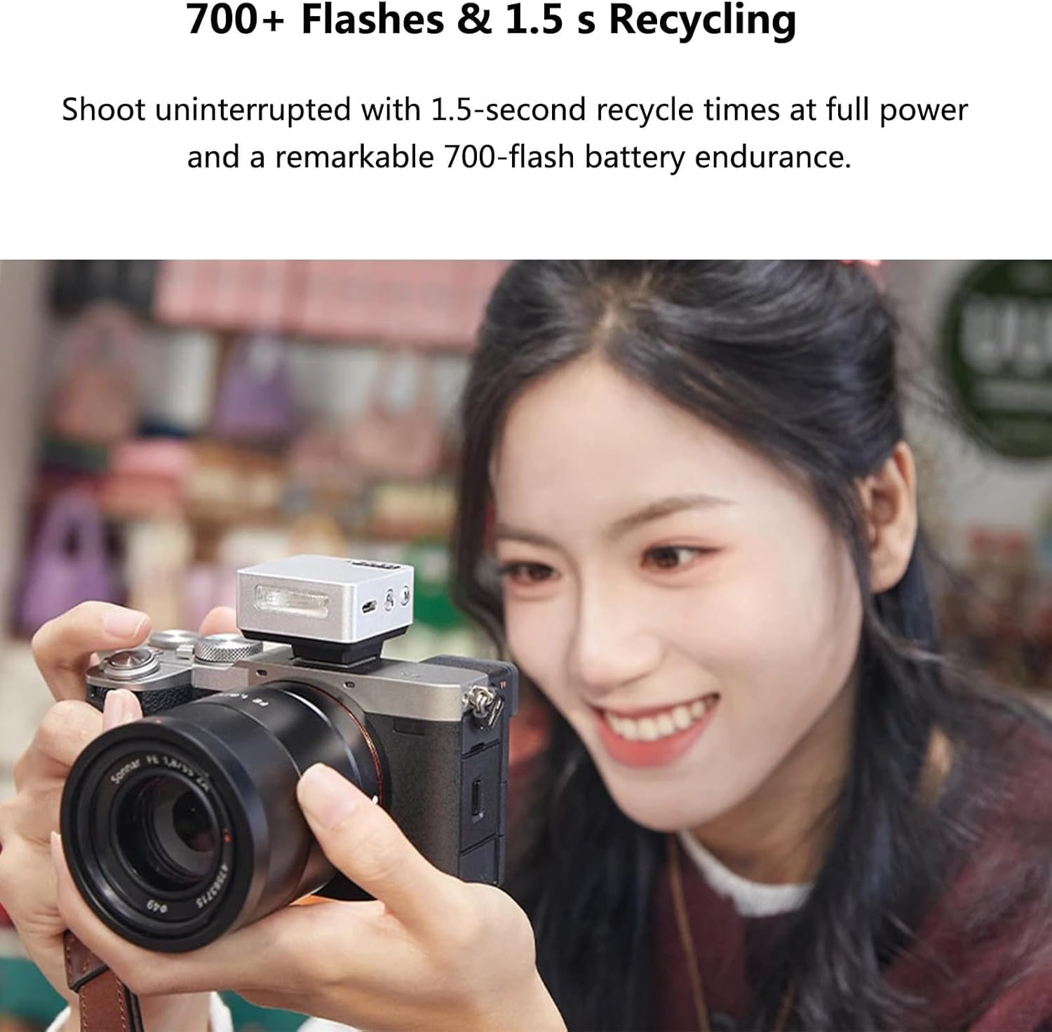 Godox iT20 F iT20F GODOX TTL Mini flash automatique pour Fujifilm X-T5, X-T4, X-T3, X-T30, X-T20, modes TTL/manuel, filtres de couleur magnétiques, recyclage 1,5 s, déclenchement de griffe pour Fuji X100V X100VI X-E4 (Noir) – Image 2