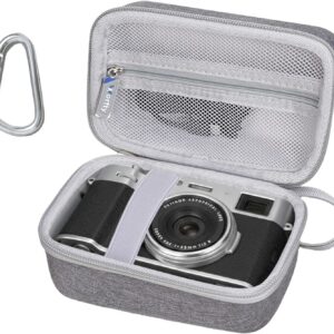Worfty Étui pour appareil photo numérique Fujifilm X100VI/X100V, avec poche pour câble carte SD (étui uniquement) (gris)
