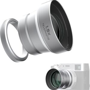 Freewell Téléobjectif 1,5X compatible avec Fuji X100VI X100V, zoom amélioré et conception légère
