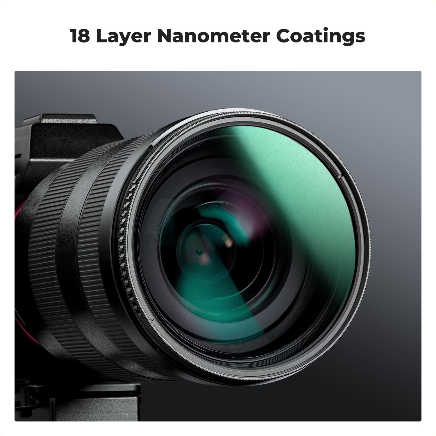 K&F CONCEPT Filtre à diffusion noir 1/4 49 mm + capuchon d'objectif, filtre à effet cinématique avec 18 revêtements multicouches compatible avec la bague d'adaptation Fujifilm Fuji X100VI (série K) – Image 5
