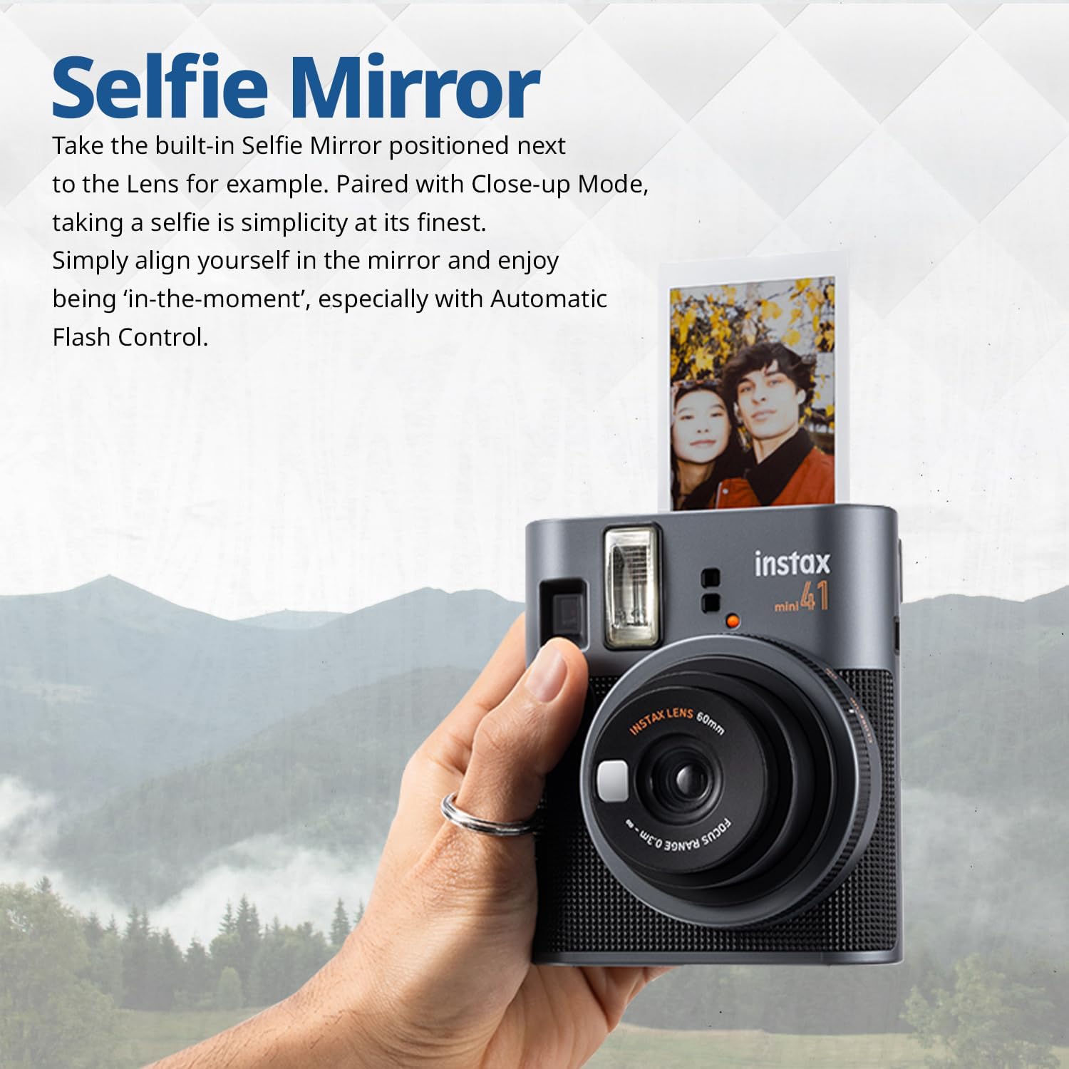 Ensemble appareil photo instantané FUJIFILM Mini 41 – Appareil photo instantané avec mini film Fujifilm (20 feuilles), album photo, piles, chiffon de nettoyage et accessoires – Cadeau idéal pour les enfants, les adolescents et les débutants – Image 3