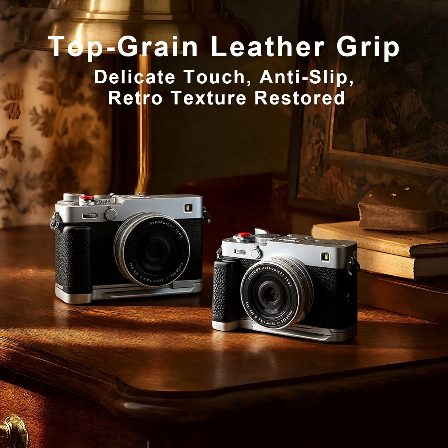Poignée Haoge pour corps d'appareil photo Fujifilm X-E5 support de poignée en forme de L HG-FUXE5N-S argent avec plaque standard Arca-Swiss – Image 9