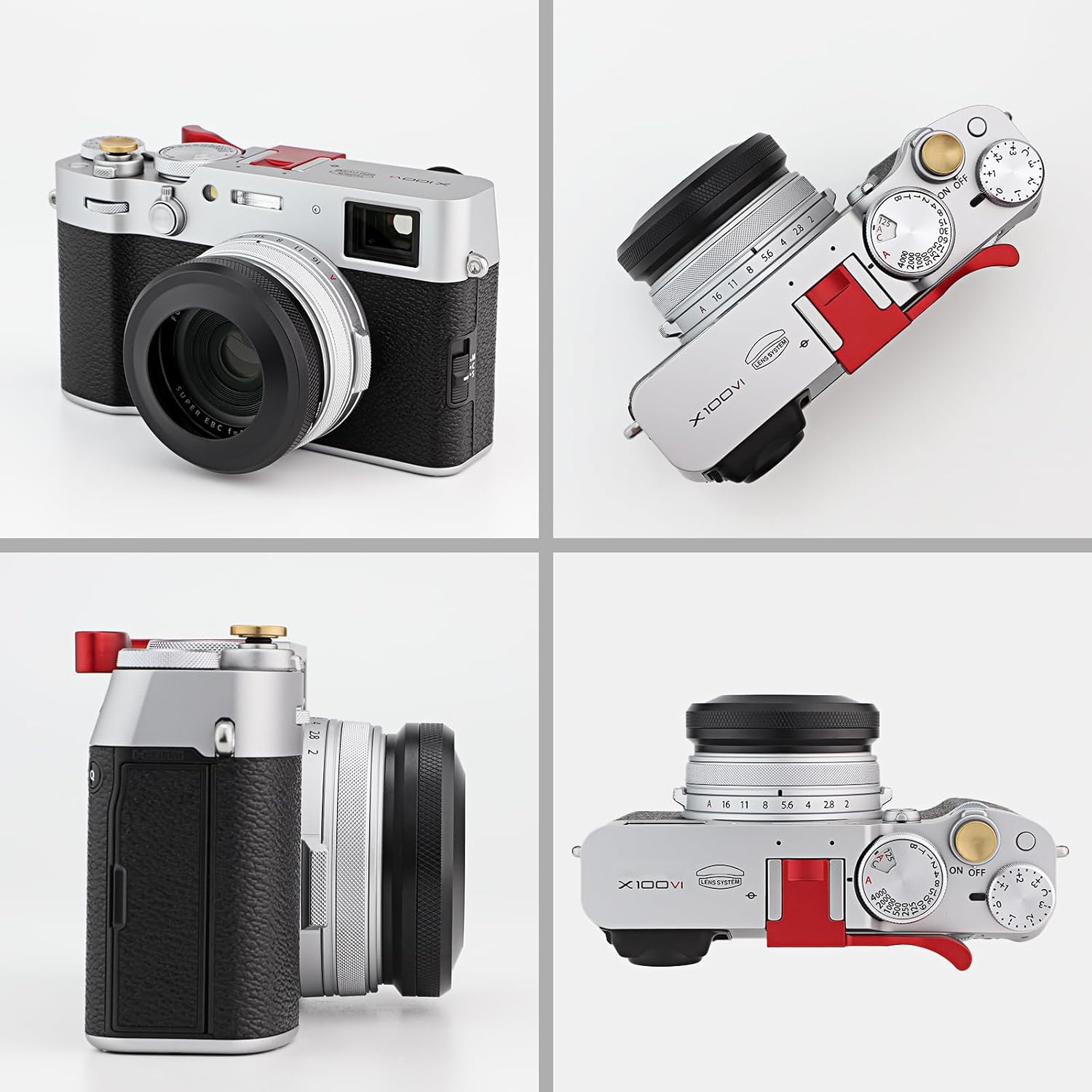 Haoge LH-X51B Pare-soleil ultra fin 2 en 1 entièrement en métal avec jeu de bagues d'adaptation pour accessoires d'appareil photo Fujifilm X100VI FinePix X100V Noir – Image 5