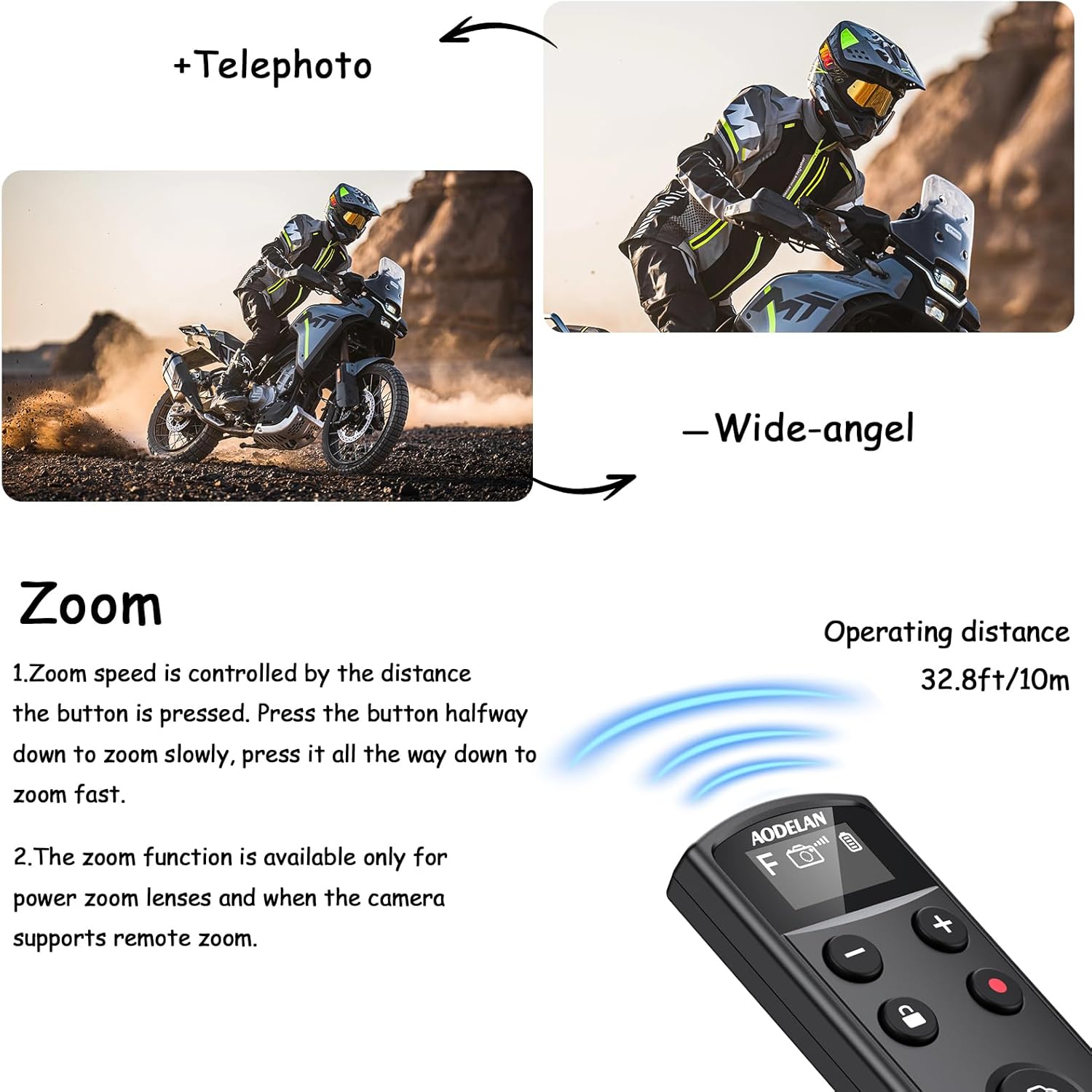 Déclencheur rechargeable pour appareil photo Fujifilm, télécommande sans fil AODELAN compatible avec Fuji X-T30 II, X-S10, X-H2, X-H2S, X-T3, X-T4, X-T5, X-S20, X-T30, X-T50, X-M5, X100VI, X-E5, X Half – Image 5