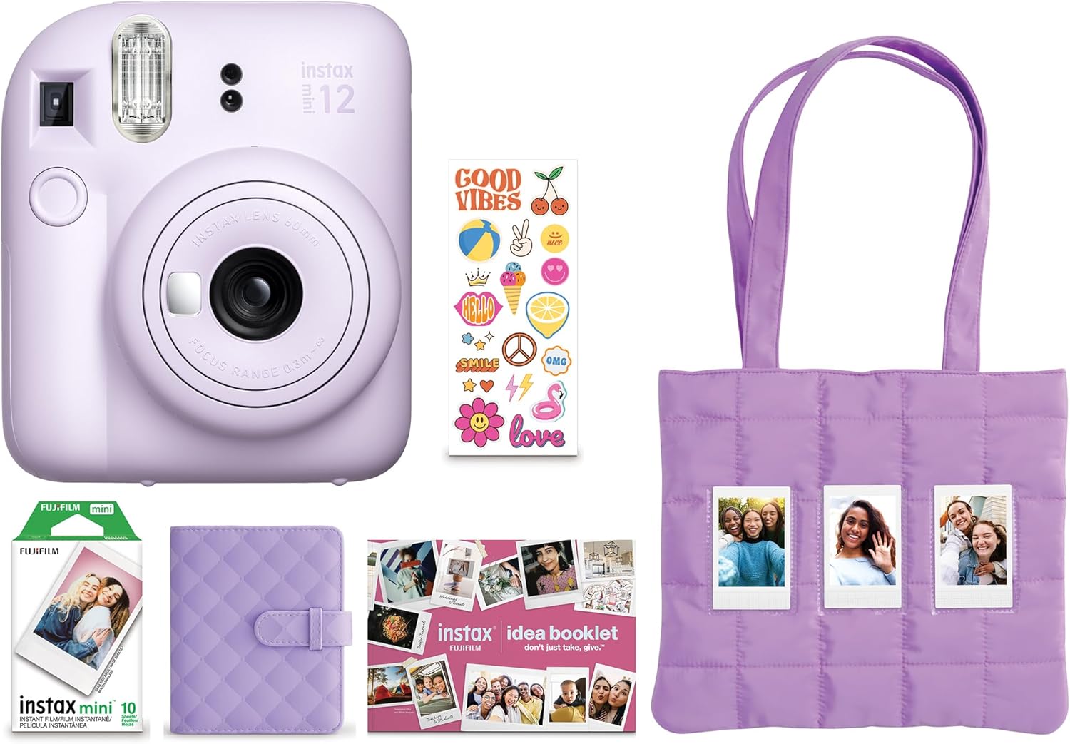 FUJIFILM Instax Mini 12 Holiday Bundle 2025 - Lilas Violet