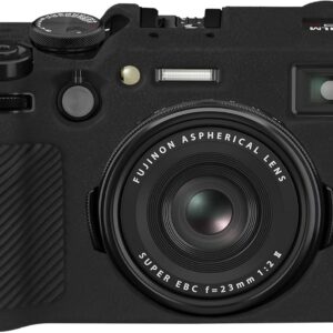 Elonbo Coque en silicone souple pour appareil photo numérique Fujifilm X100VI, Fujifilm X100VI Vlogging Camera Housse de protection en caoutchouc, manchon anti-rayures, noir