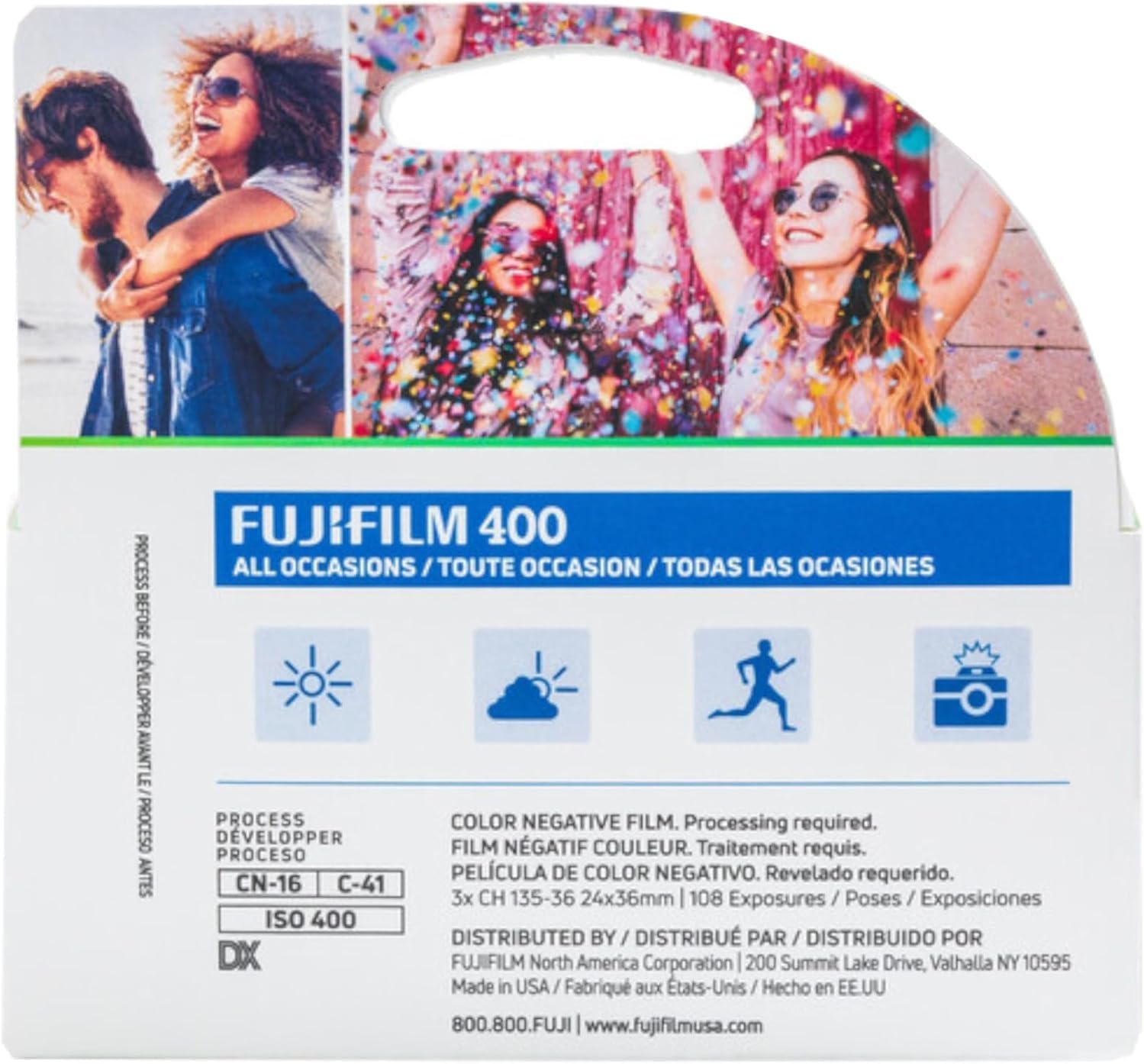 Fujifilm Fujicolor 400 Film négatif couleur 35 mm en rouleau, 3 x 36, plusieurs paquets – BuzzPhoto Bundle – Image 2