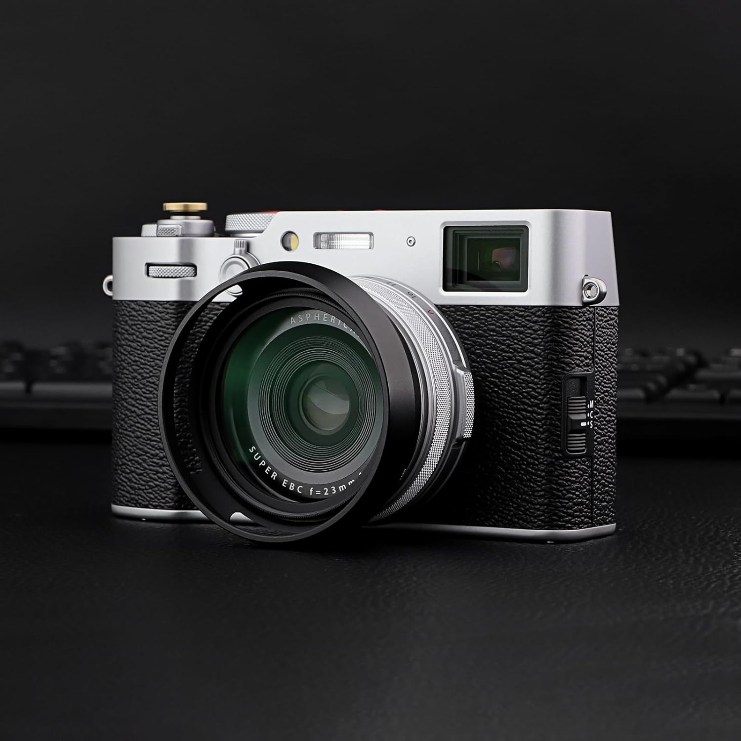 Haoge LH-X53B Pare-soleil 3 en 1 avec bague d'adaptation et capuchon pour appareil photo Fujifilm X100VI Fuji FinePix X70 X100 X100S X100T X100F X100V Noir remplace Fujifilm LH-X100 – Image 2