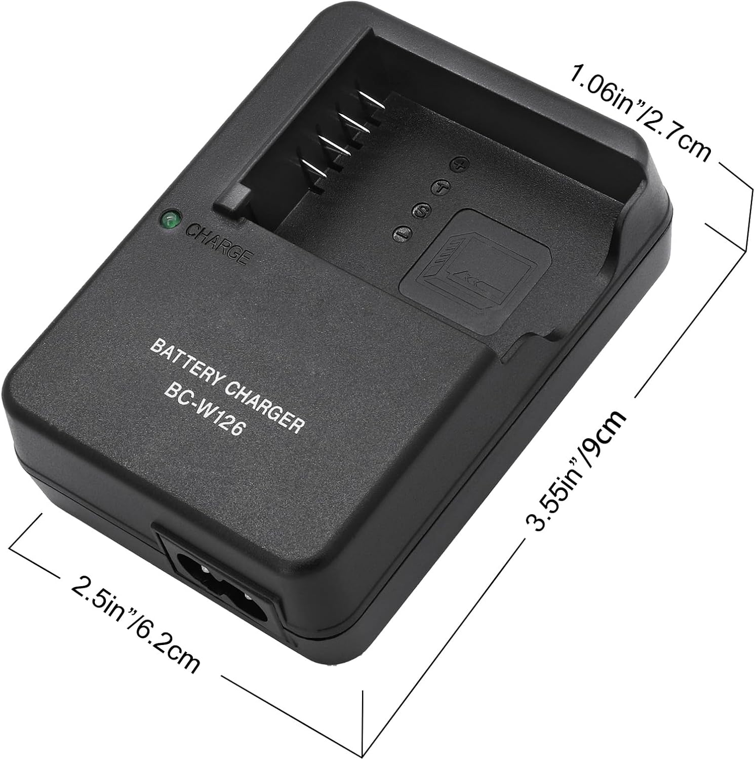 BC-W126S BC-W126 Chargeur de batterie pour Fujifilm NP-W126 NP-W126S Batterie compatible avec Fujifilm X-T100, X-T200, X100F, X100V, X100VI, X-S10, X-A5, X-A10, X-E4, X-Pro2, X-Pro3, X-T1, X-T2, X-T3, X-T10 – Image 2