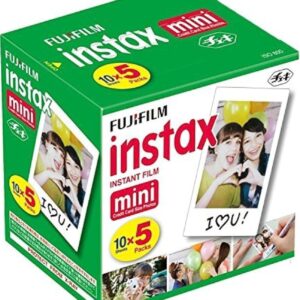 Fujifilm Instax Mini Film instantané, 10 feuilles x 5 paquets (total 50 prises de vue)