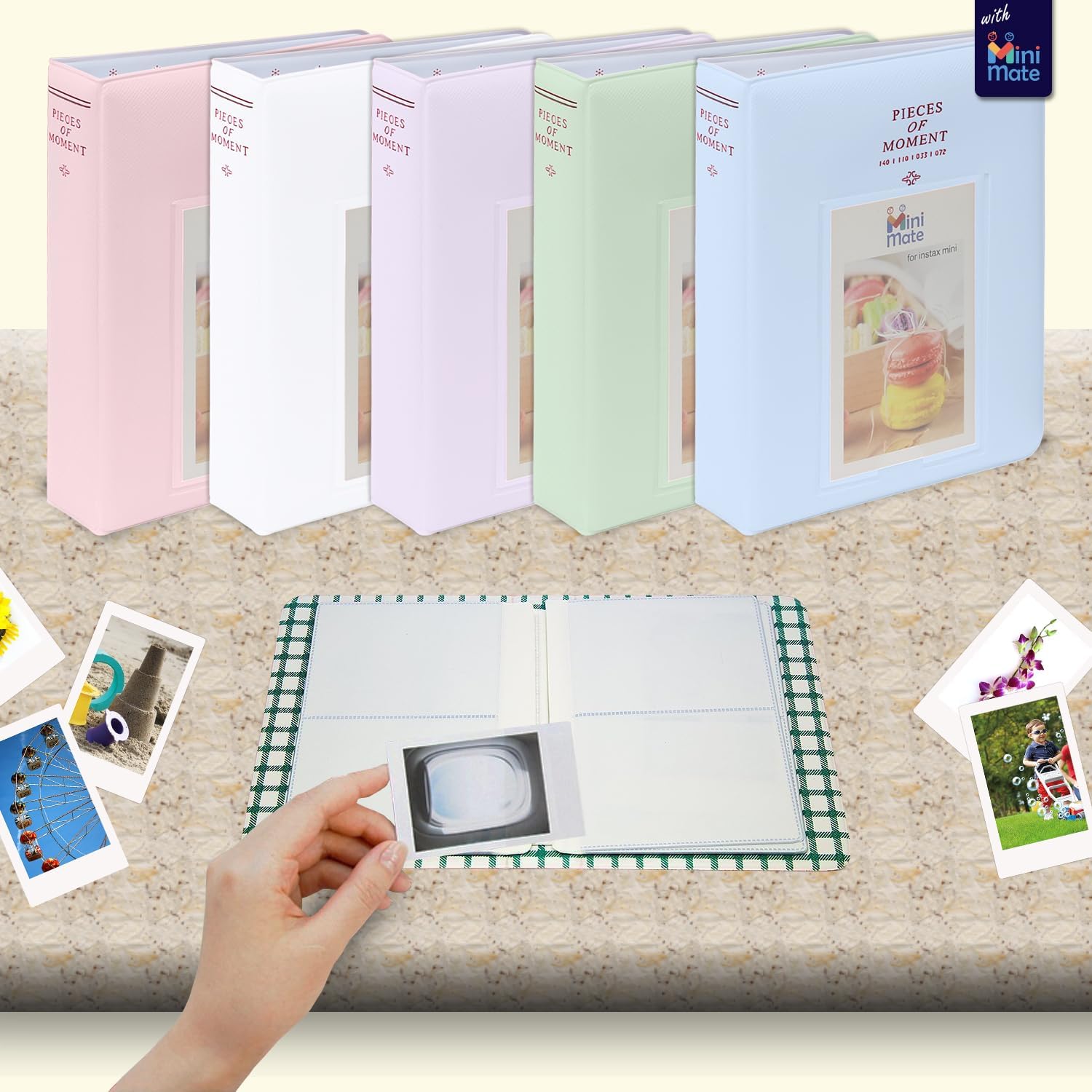 Fujifilm Instax Mini 12 Appareil photo instantané Blossom Rose + étui de transport + Fuji Instax Film Value Pack (40 feuilles) Accessoires Bundle, filtres couleur, album photo, cadres assortis – Image 8