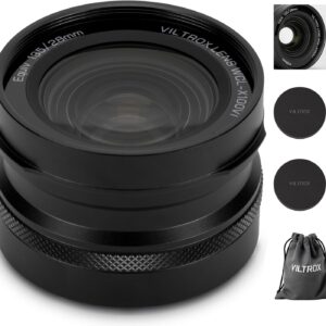 VILTROX WCL-X100VI Objectif de conversion large pour appareil photo Fuji série X100, objectif de reconnaissance automatique grand angle 0,8X pour appareils photo Fujifilm X100VI, X100V, X100F, X100S, X100