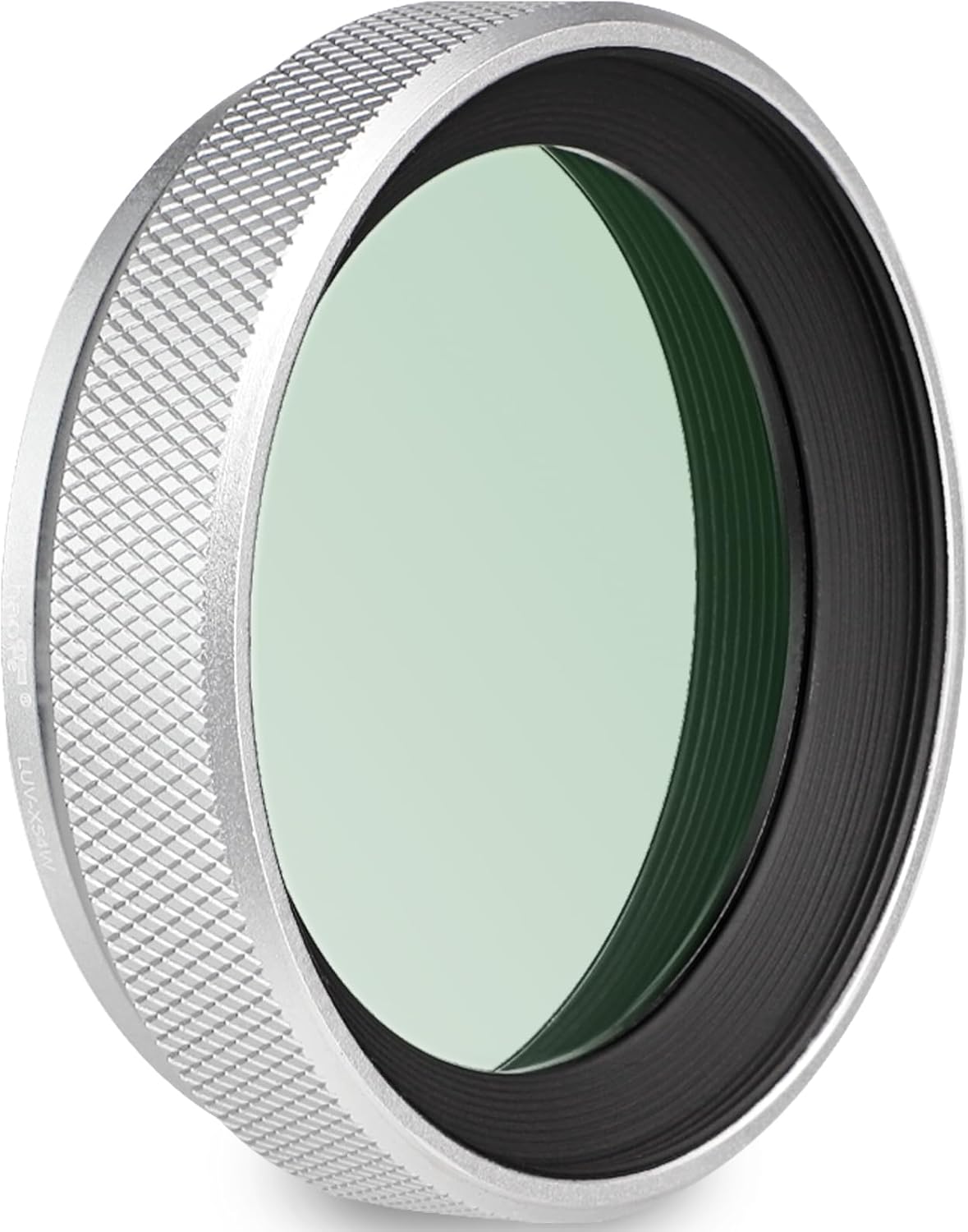 Haoge LUV-X54W Pare-soleil en métal avec protection UV MC Filtre d'objectif ultraviolet multicouche pour appareil photo Fujifilm X100VI Fuji X100V Argent