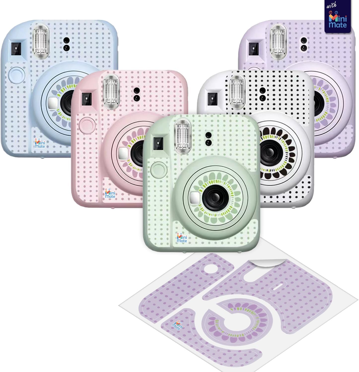 Fujifilm Instax Mini 12 Appareil photo instantané Blossom Rose + étui de transport + Fuji Instax Film Value Pack (40 feuilles) Accessoires Bundle, filtres couleur, album photo, cadres assortis – Image 7