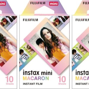 Fujifilm Instax Mini Macaron Film instantané, 10 expositions - paquet de 3
