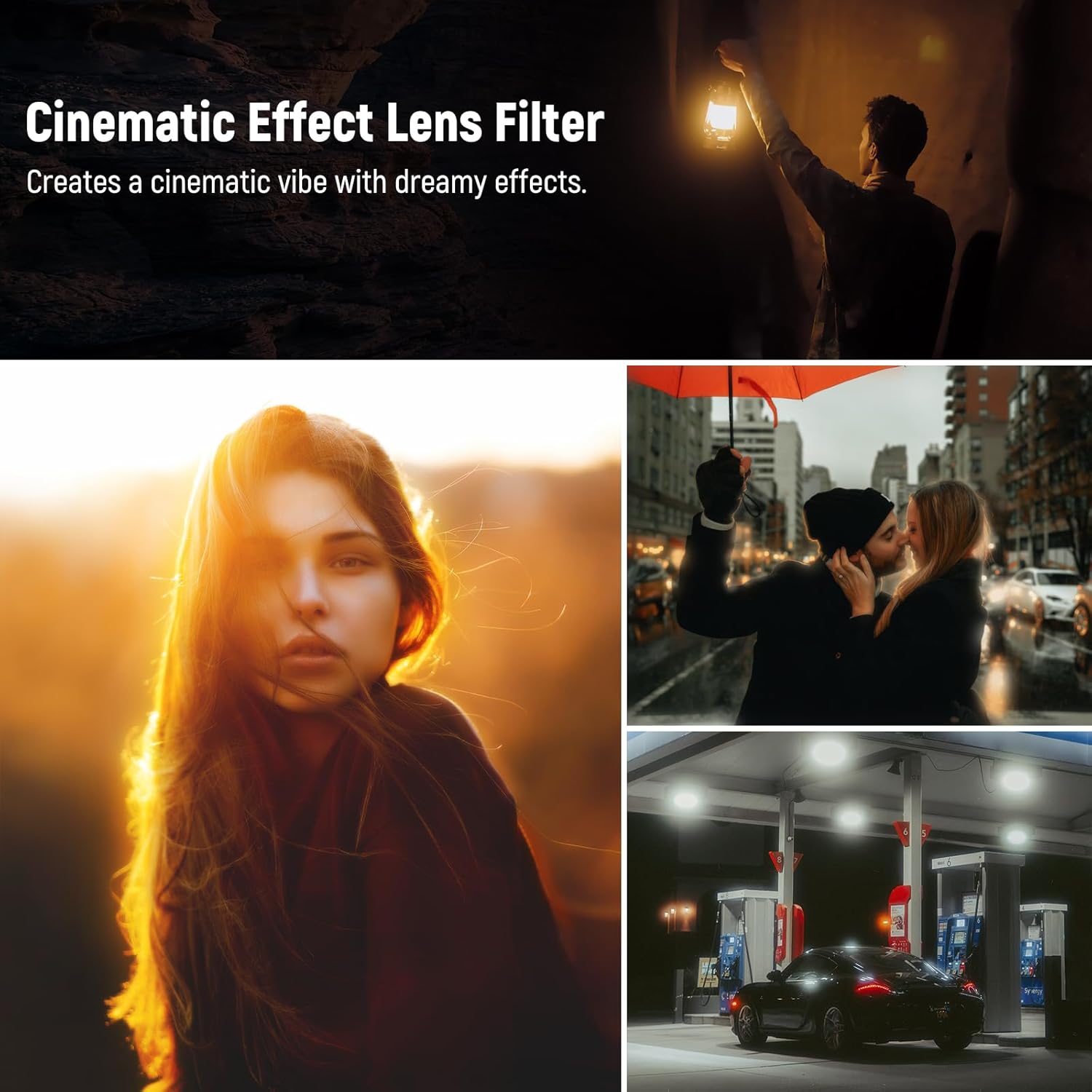 NEEWER Filtre de diffusion noir 1/4, filtre d'objectif à effet cinématographique de rêve pour appareils photo de la série X100, verre optique multicouche, pour appareils photo Fujifilm X100 X100S X100F X100T X100V X100VI (cadre argenté) – Image 8