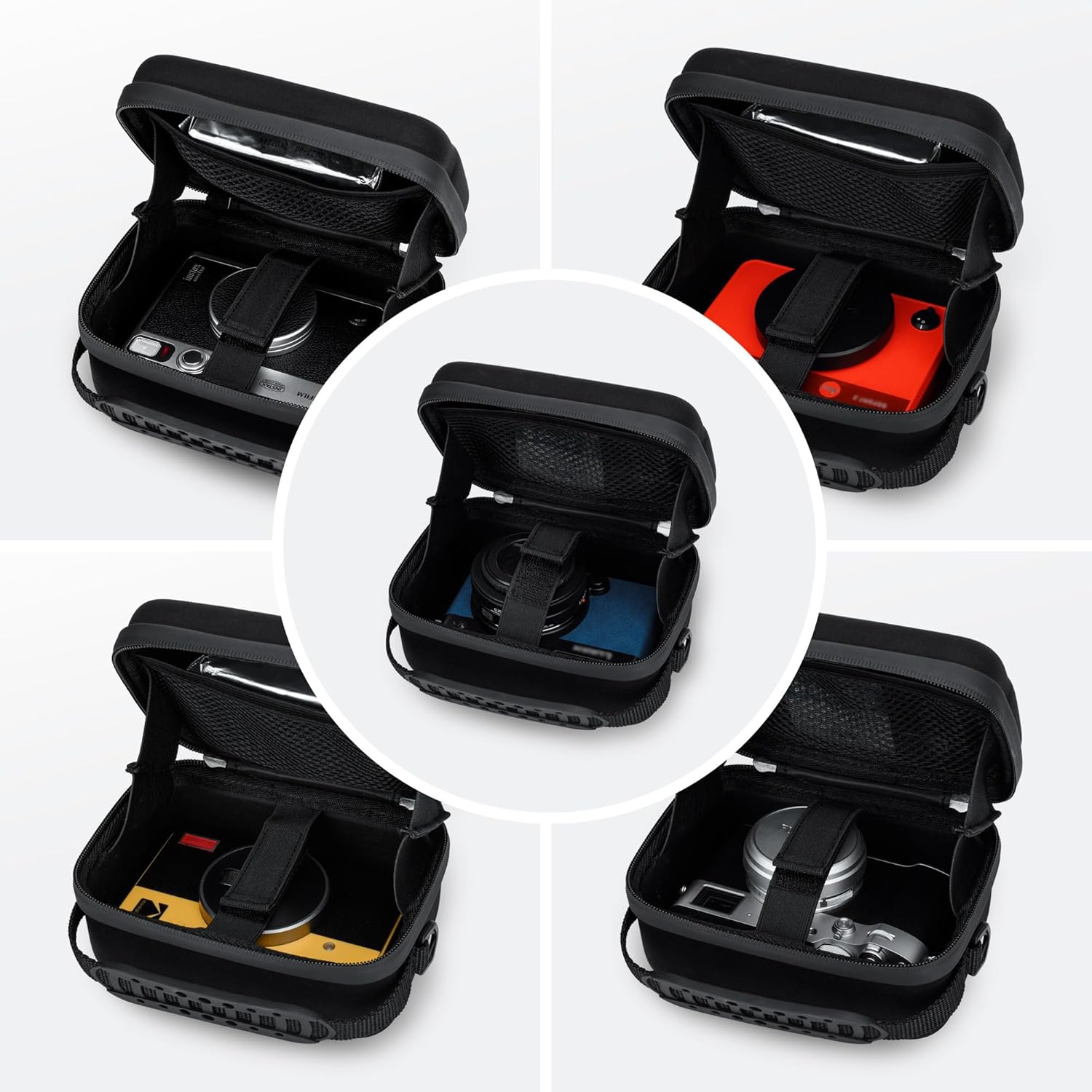 JJC Étui de transport de protection pour Insta Mini EVO Mini Liplay, pochette de voyage pour appareil photo compact pour Fujifilm Fuji Insta Liplay EVO X100VI X100V X100F, sac de rangement rigide pour appareil photo avec poignée bandoulière – Image 6