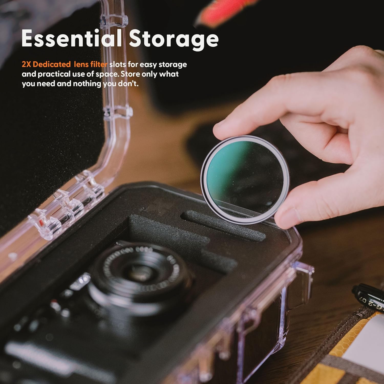 Evergreen X FujiXWeekly – Étui de protection pour Fujifilm série X100 | Compatible avec X100VI, X100V, X100F, X100T, X100 | Insert personnalisé pour batterie, carte SD, filtres, recette de film exclusive (noir) – Image 6