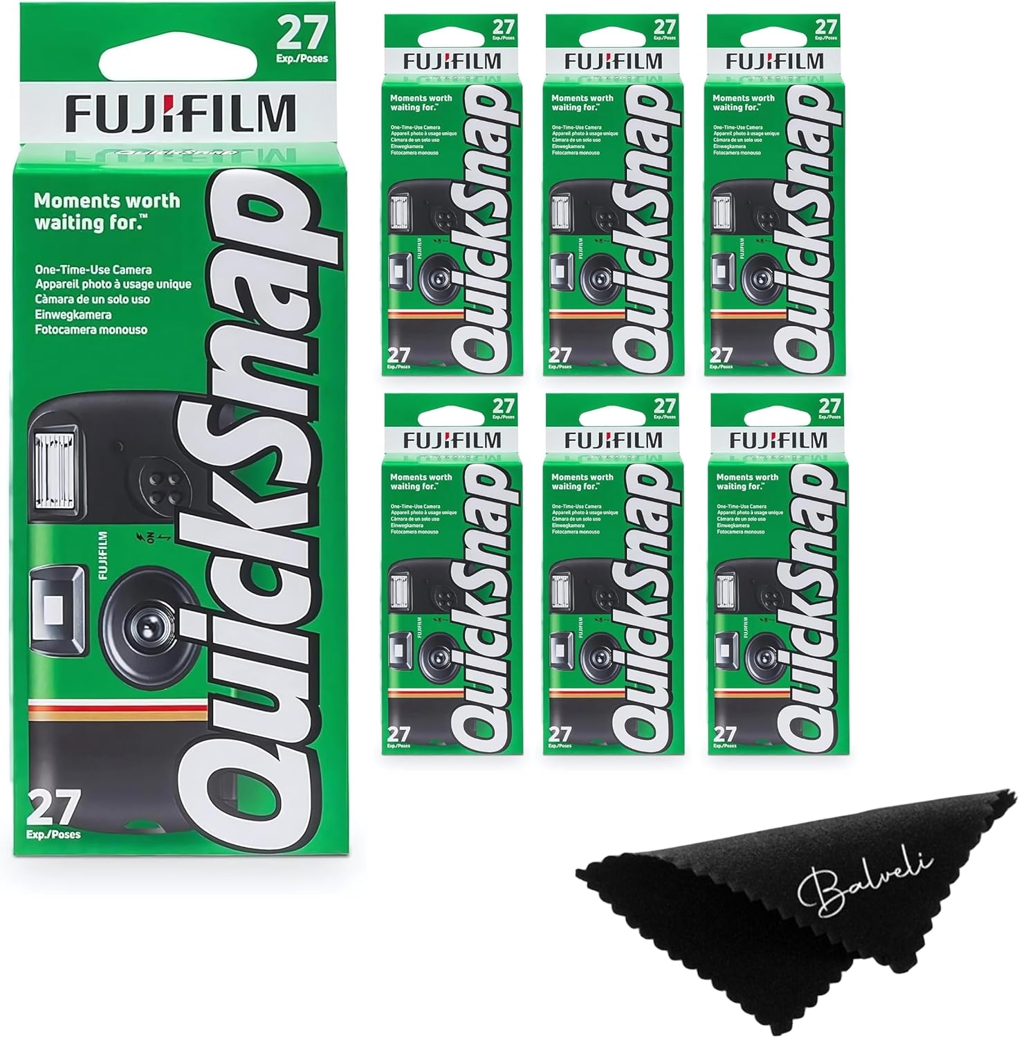 Appareil photo jetable Fujifilm Quicksnap Flash 400 Iso, paquet de 6, appareil photo 35 mm, 27 Exp, Balveli Coth, Fuji Film jetable en vrac, paquet de 6 appareils photo jetables Fuji.