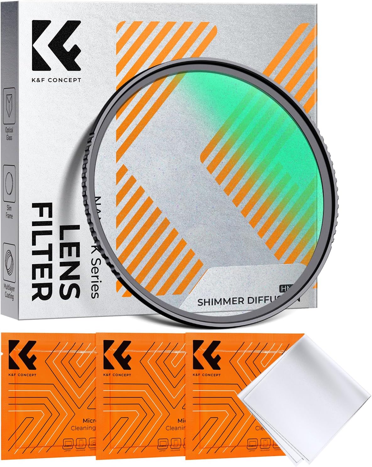 K&F CONCEPT Filtre à diffusion scintillante 49 mm en verre optique 18 filtres multicouches en verre scintillant compatible avec bague d'adaptation Fujifilm Fuji X100VI (série K)