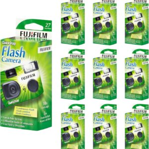 Fujifilm Fujifilm QuickSnap Flash 400 Appareil photo jetable 35 mm à usage unique avec flash, 27 expositions, paquet de 10