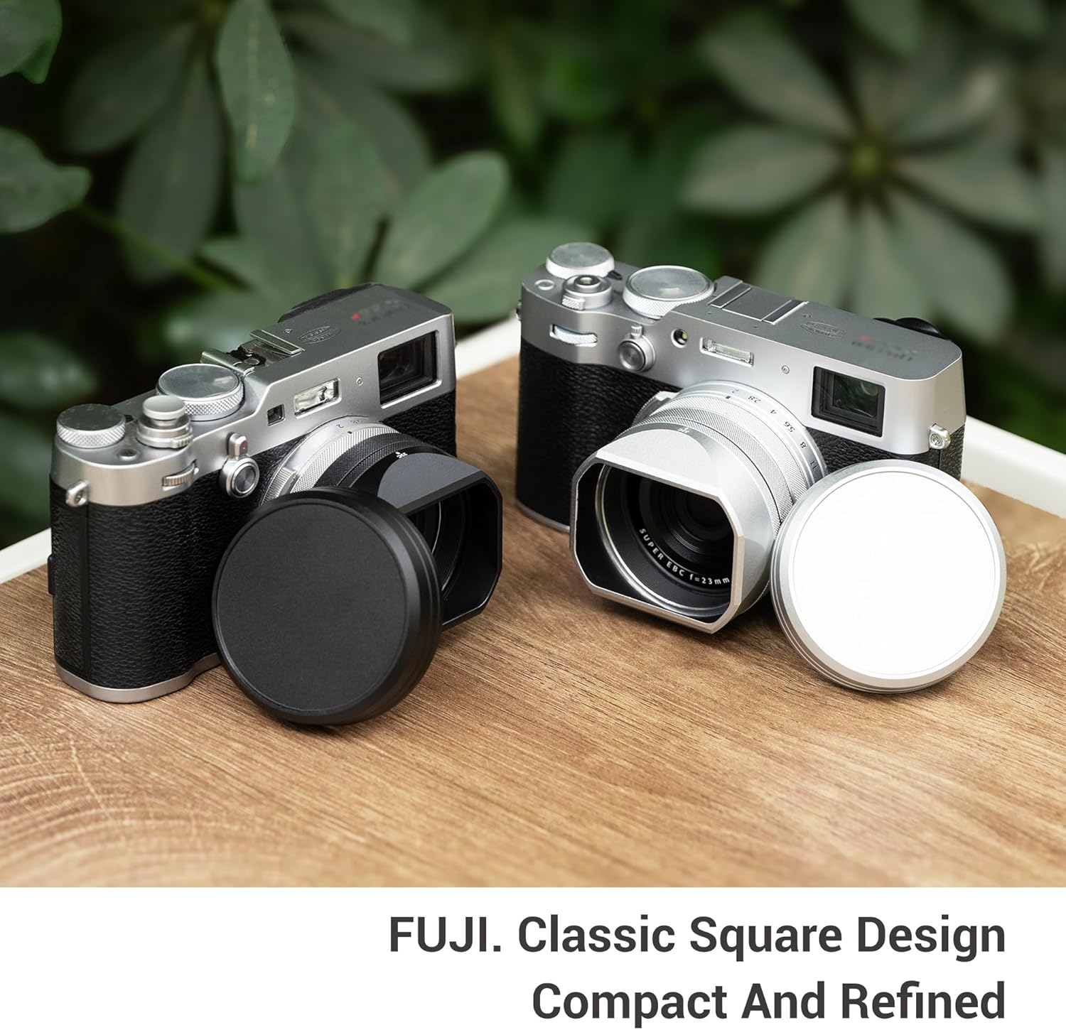 Pare-soleil carré en métal X100VI avec capuchon et anneau adaptateur de filtre 49 mm, couvercle de protection pour appareil photo Fujifilm Fuji X100VI X100V X100F, bloque la lumière parasite (filtre non inclus) – Noir – Image 7