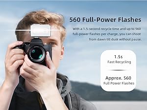 560 flashs à pleine puissance