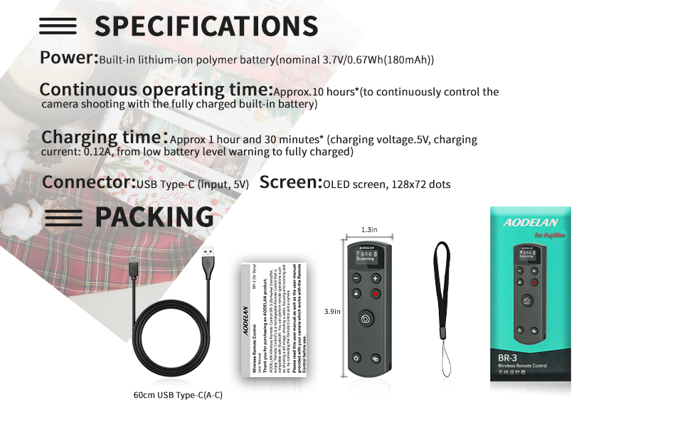 télécommande de caméra pour fuji